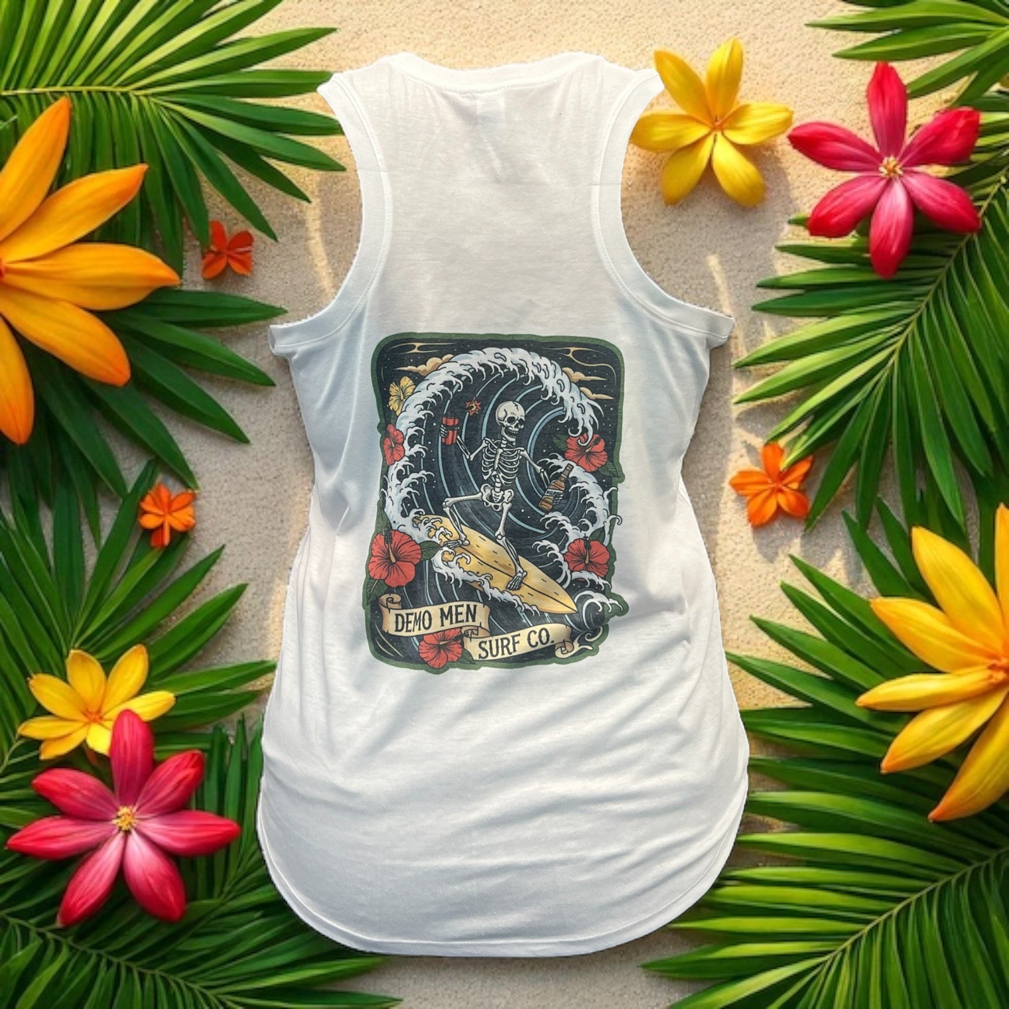Demo Men Surf Co. Ladies' Racer Back Tank