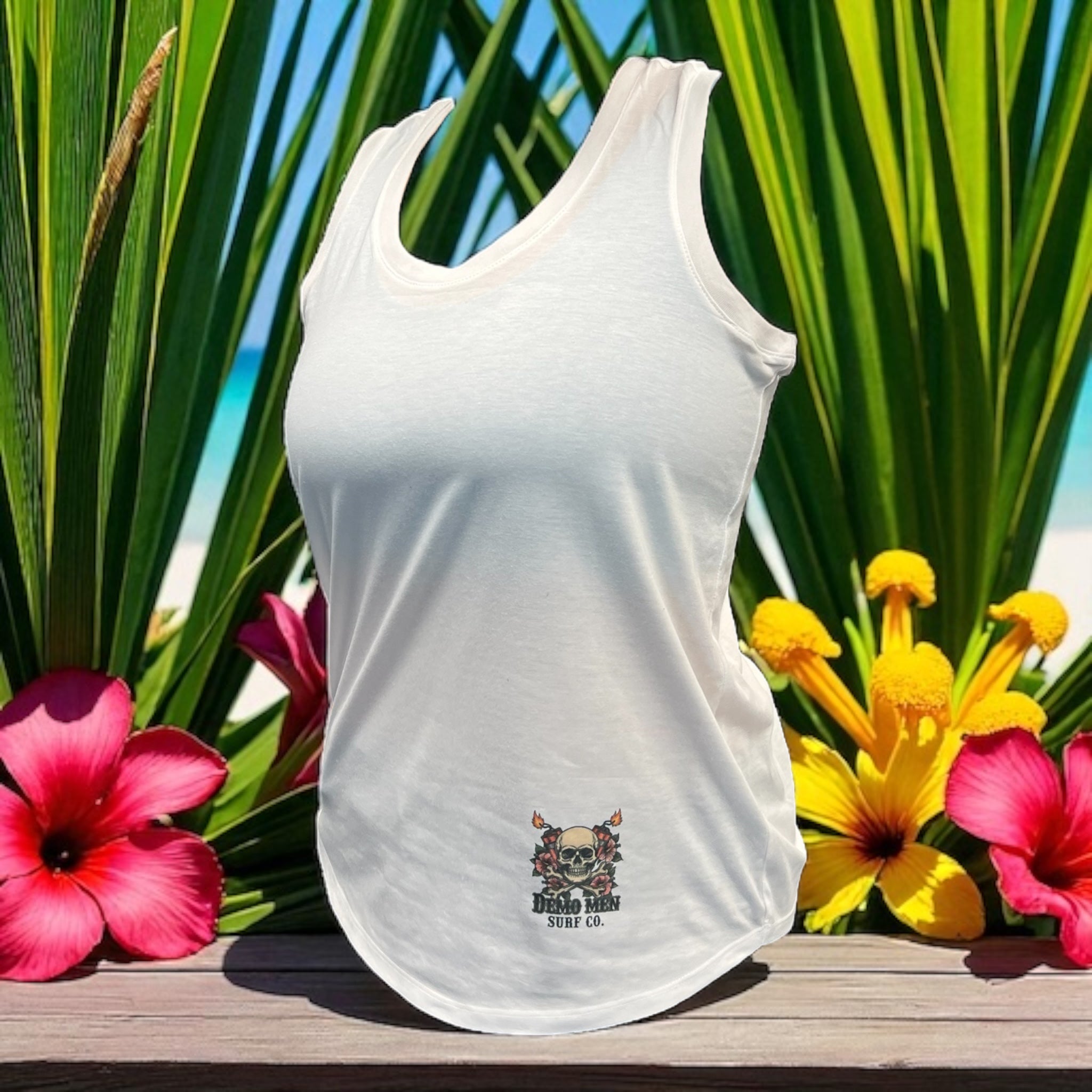 Demo Men Surf Co. Ladies' Racer Back Tank