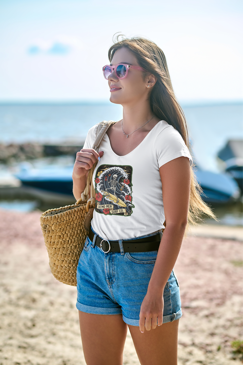 Demo Men Surf Co. Ladies' V-Neck Tee