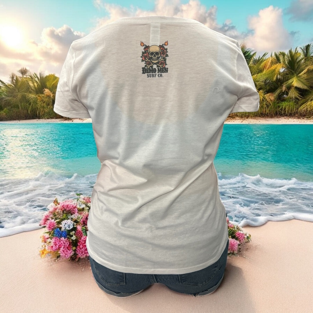 Demo Men Surf Co. Ladies' V-Neck Tee