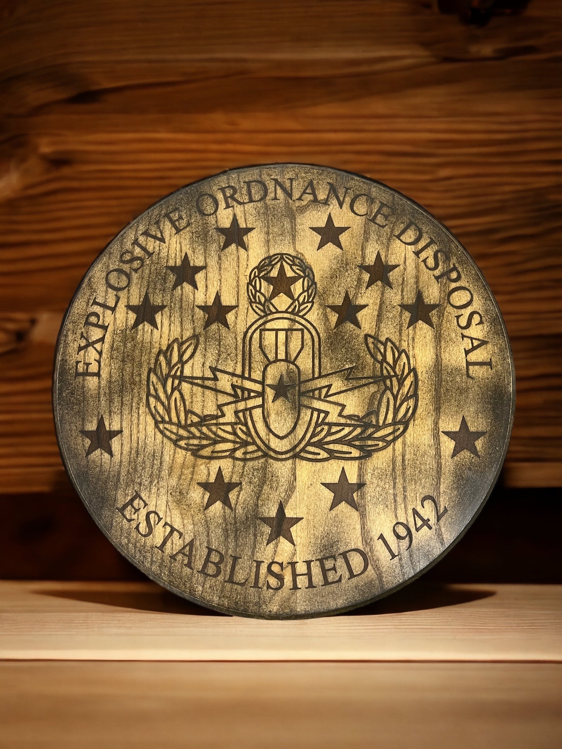 Whiskey Barrel Head EOD Wall Art